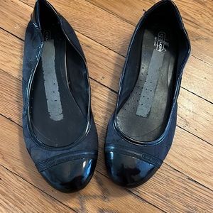 Coach signature c fabric flats size 10